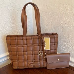 Michael Kors brown vegan faux leather authentic purse